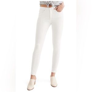 Madewell Women’s 9” High-Rise Skinny Jeans in Pure White Size 27